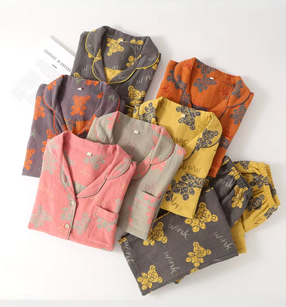 Velure™ – Women's Jacquard 100% Cotton Pajama Set