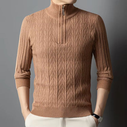 Semi-high-neck Men's Sweater