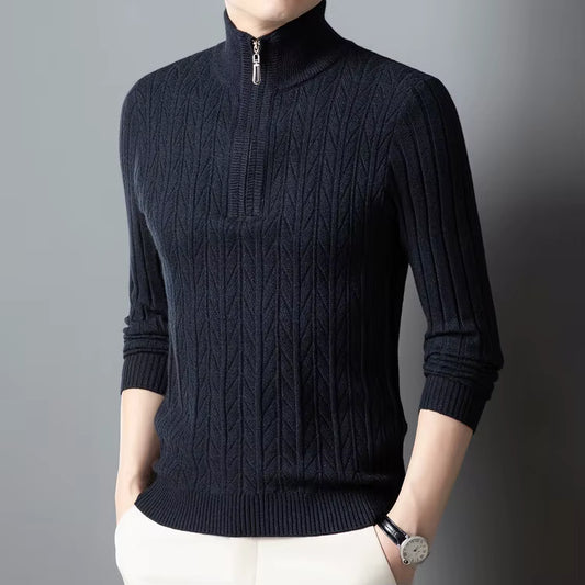 Semi-high-neck Men's Sweater