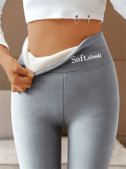 Soft Clouds Winter Fleece Leggings