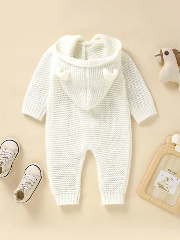 BabyBear Knit Hooded Romper