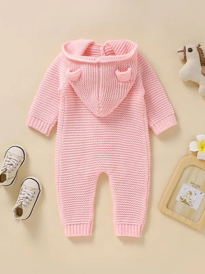 BabyBear Knit Hooded Romper