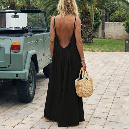 Velure Open Back Maxi Dress