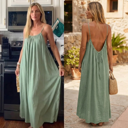 Velure Open Back Maxi Dress