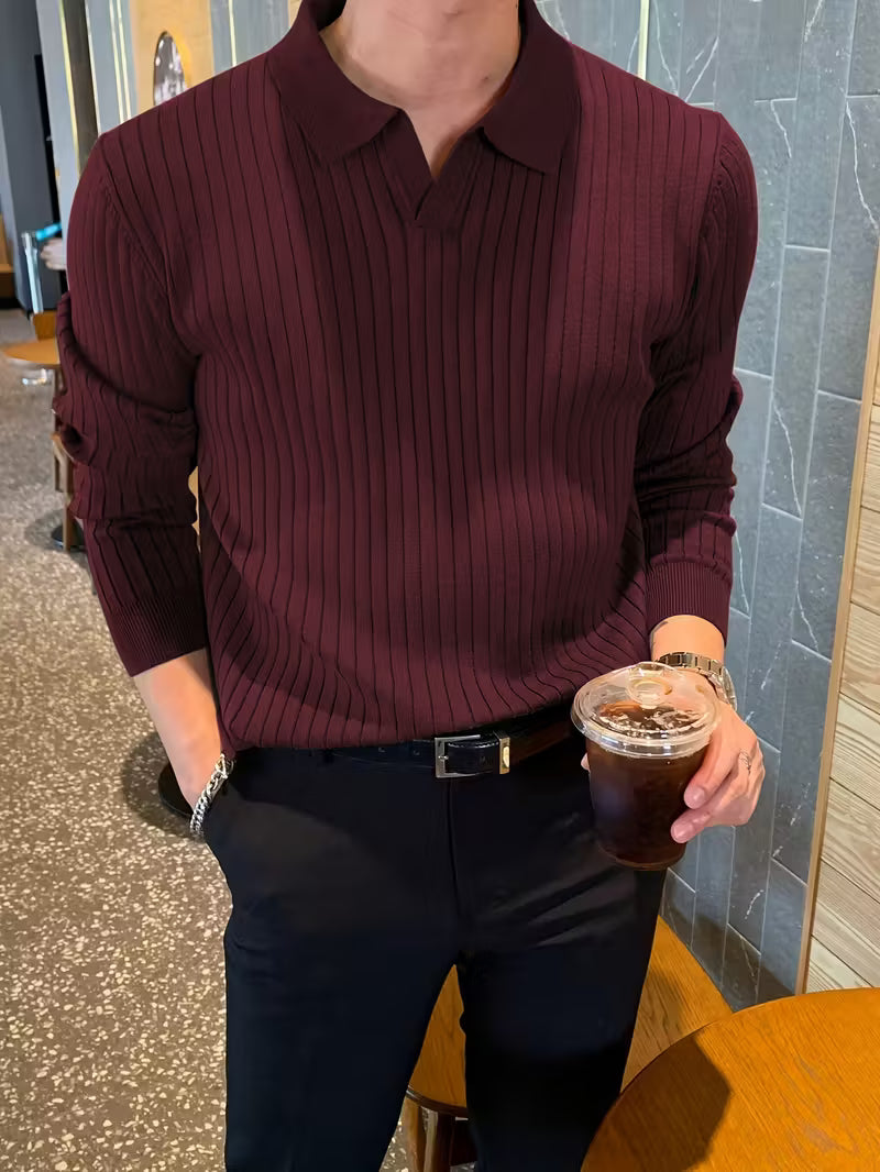 Louvre V-Neck Knit Pullover