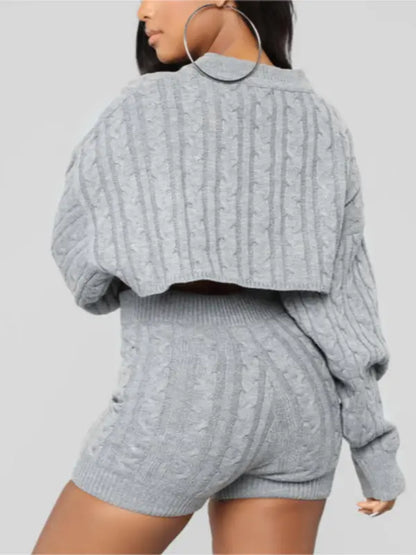 Cable Knit Two-Piece Set